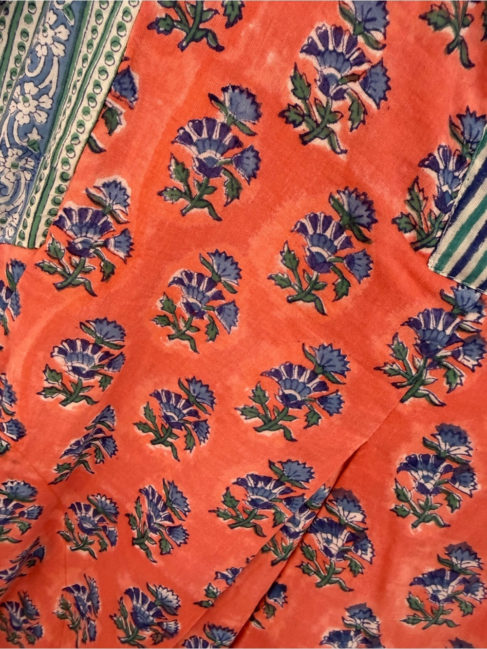 PACIFIC & ROSE Coral Blue Floral Printed Tunic Dress - Picture 4 of 4